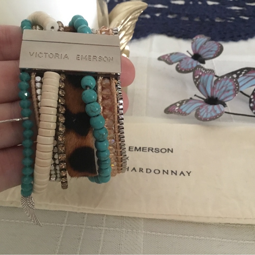VICTORIA EMERSON MULTI-STRAND SILVER MAGNETIC BRACELET/ NWOT